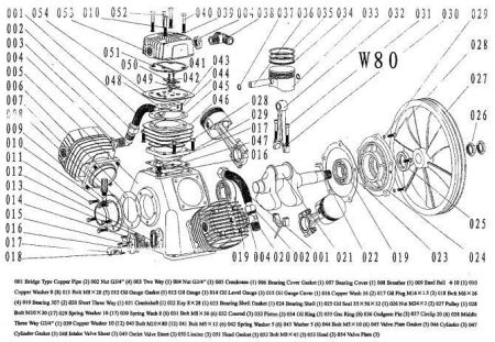 Головка цилиндра 053W80 для поршневого блока W80 фото