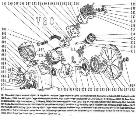 Болт М10х30 027V80 для поршневого блока V80 фото